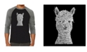 LA Pop Art Alpaca Men's Raglan Word Art T-shirt